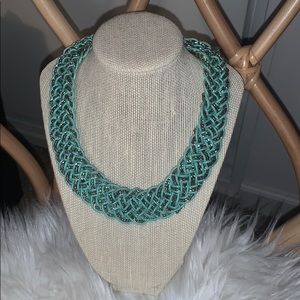 Teal Braided Necklace